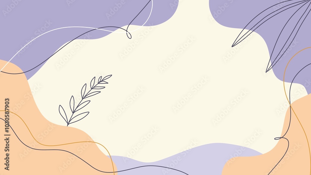 Abstract background, Hand drawn minimalist shape style with color pastel, illustration wallpaper
