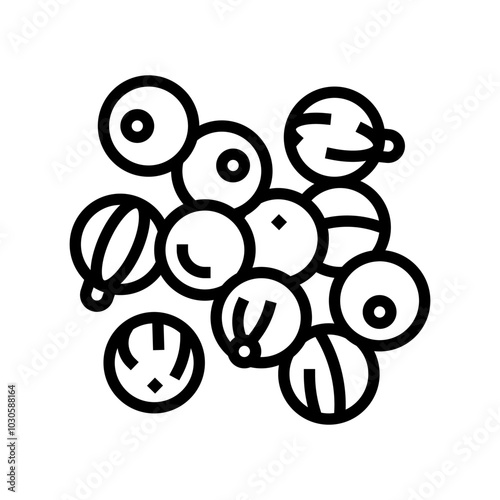 amla ayurvedic herb line icon vector. amla ayurvedic herb sign. isolated contour symbol black illustration