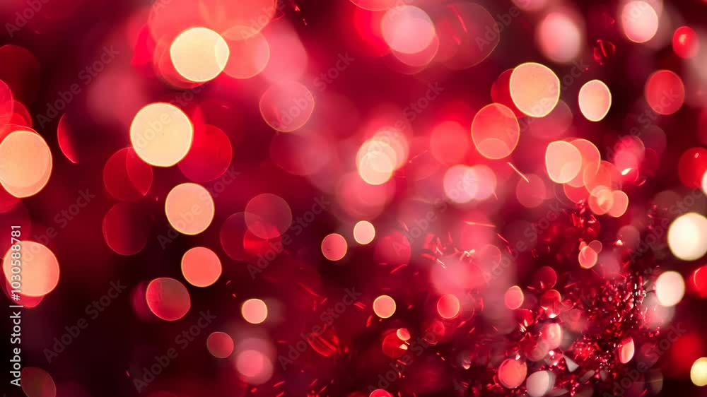 Red lights create a blurry bokeh effect in this image Red lights create a blurry bokeh effect in this image