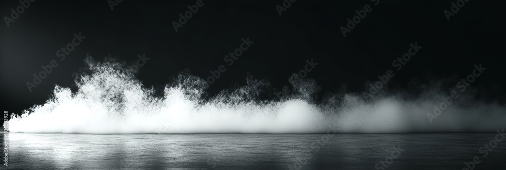 Smoke haze haze cloud ground mist floor mist over steam dust dark white horror overlay. Haze of spooky black mist 3D magic smog texture isolated transparent effect circle.