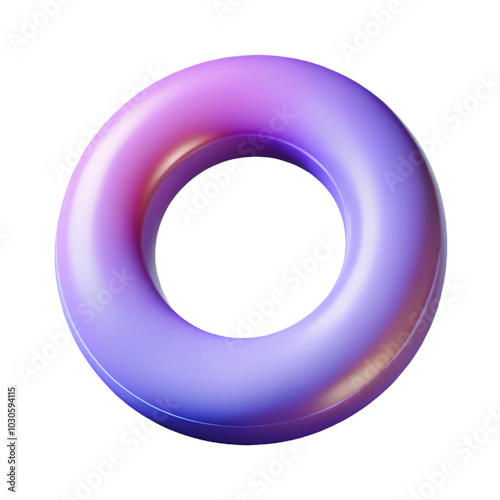 3d blue circle circular 3d cartoon style illustration