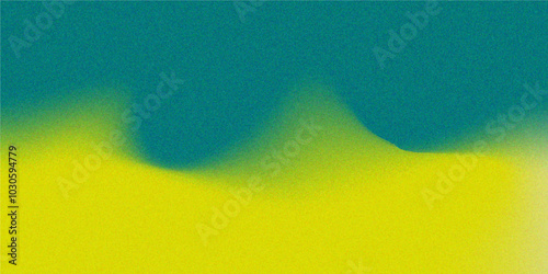Abstract mustard yellow and dark green grainy gradient background. Grainy gradient, noise texture poster header banner cover design