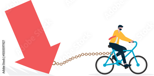 Businessmen try to push back the falling arrows to reduce losses,

