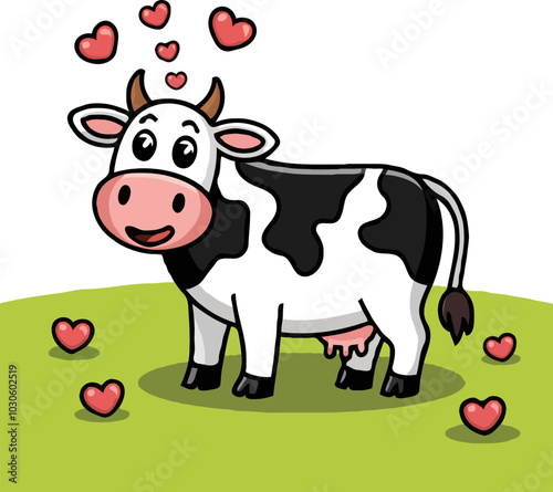 A cow moo clipart on a white background