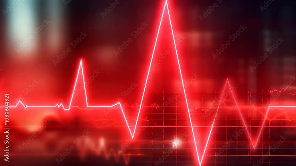 heart beat on black