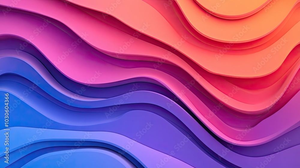 Abstract Wavy Background with Pink, Blue, and Orange Colors Abstract Wavy Background with Pink, Blue, and Orange Colors
