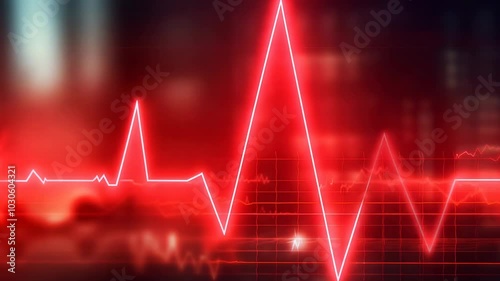 heart beat on black