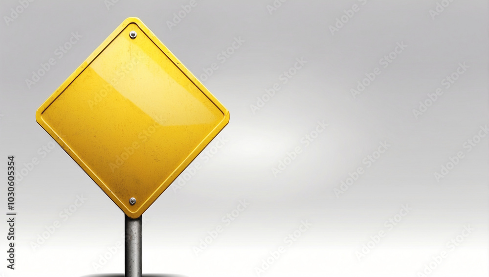 Blank Yellow Diamond Road Sign Blank Yellow Diamond Road Sign