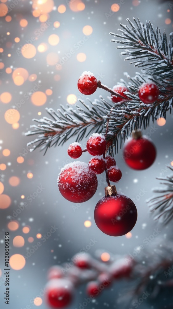 Christmas Eve decorations with abstract defocused bokeh background. banner, ai generated Christmas Eve decorations with abstract defocused bokeh background. banner, ai generated