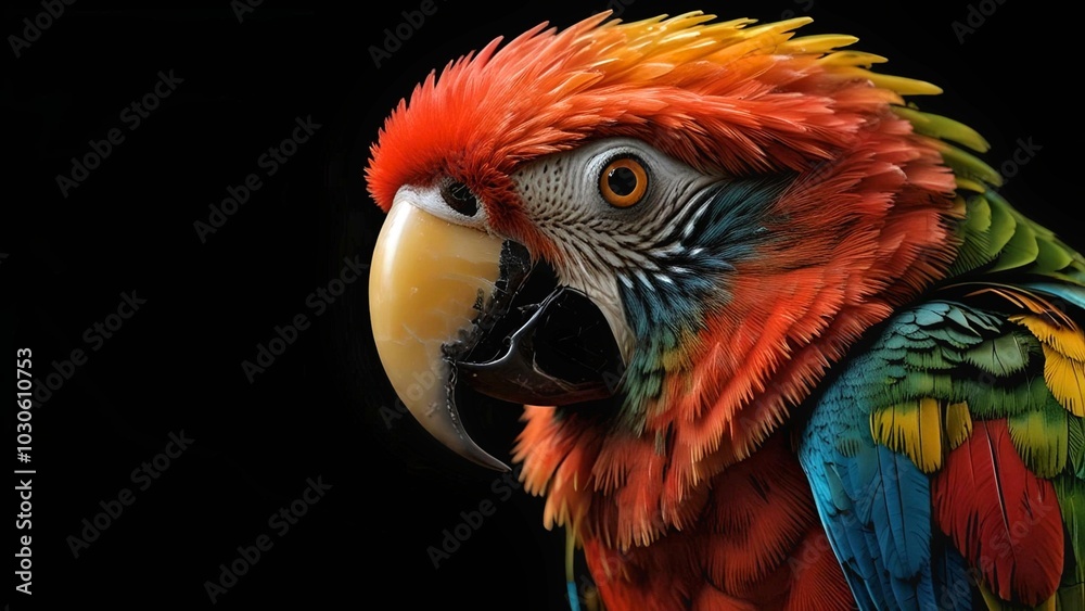Obraz premium Vibrant Scarlet Macaw Portrait