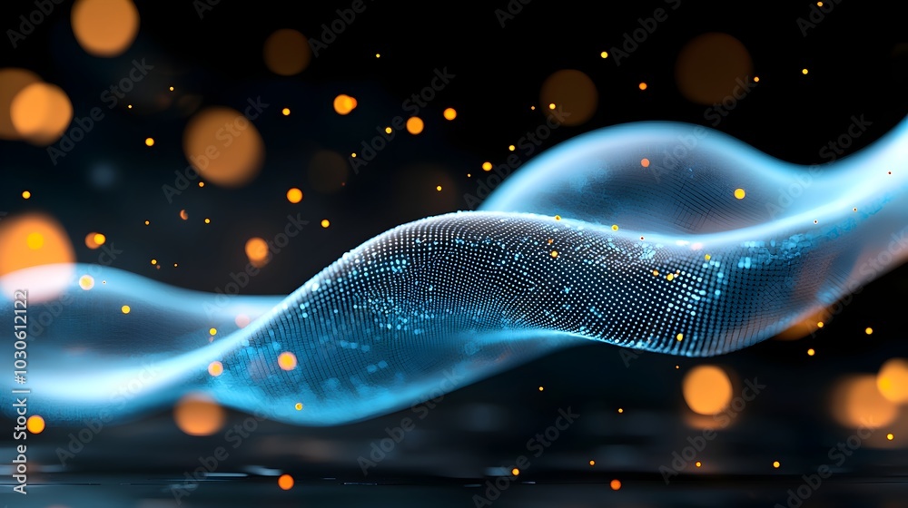 Digital data flow background with binary code streams and dynamic ...