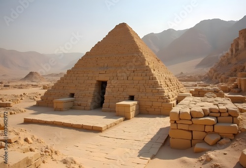 Pyramid of Menkaure and pyramids of queens, Giza plateau, near Cairo, Egypt
 photo