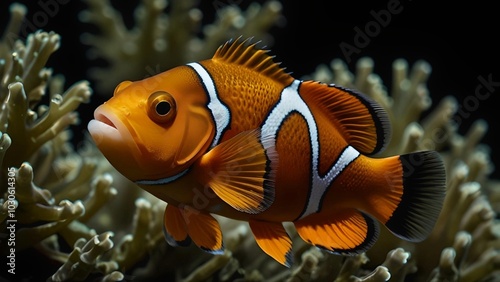 Vibrant Clownfish in Coral Reef