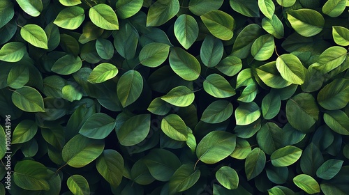 Abstract seamless pattern with green leaves. Vector illustration