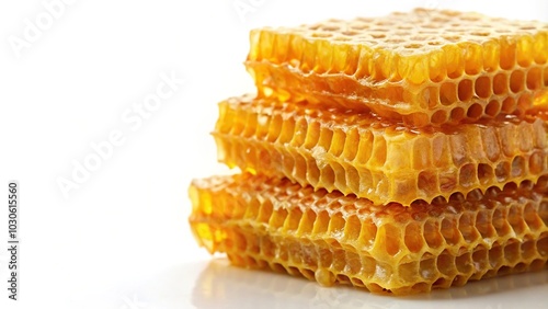 Honeycomb on white background