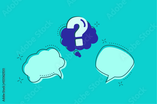 Question mark icon. Help symbol. FAQ sign. minimal outline. vector illustration in flat style.