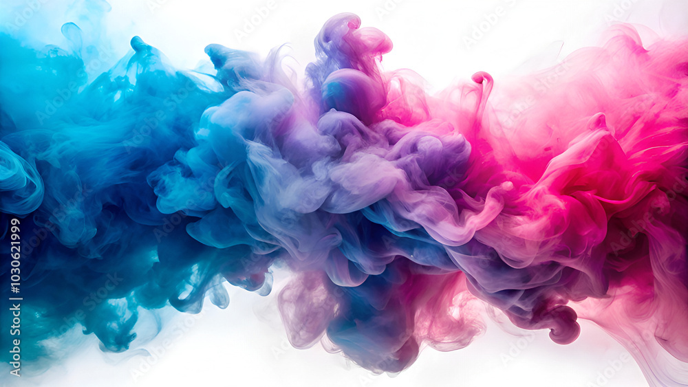 Abstract colorful smoke in pink and teal Abstract colorful smoke in pink and teal