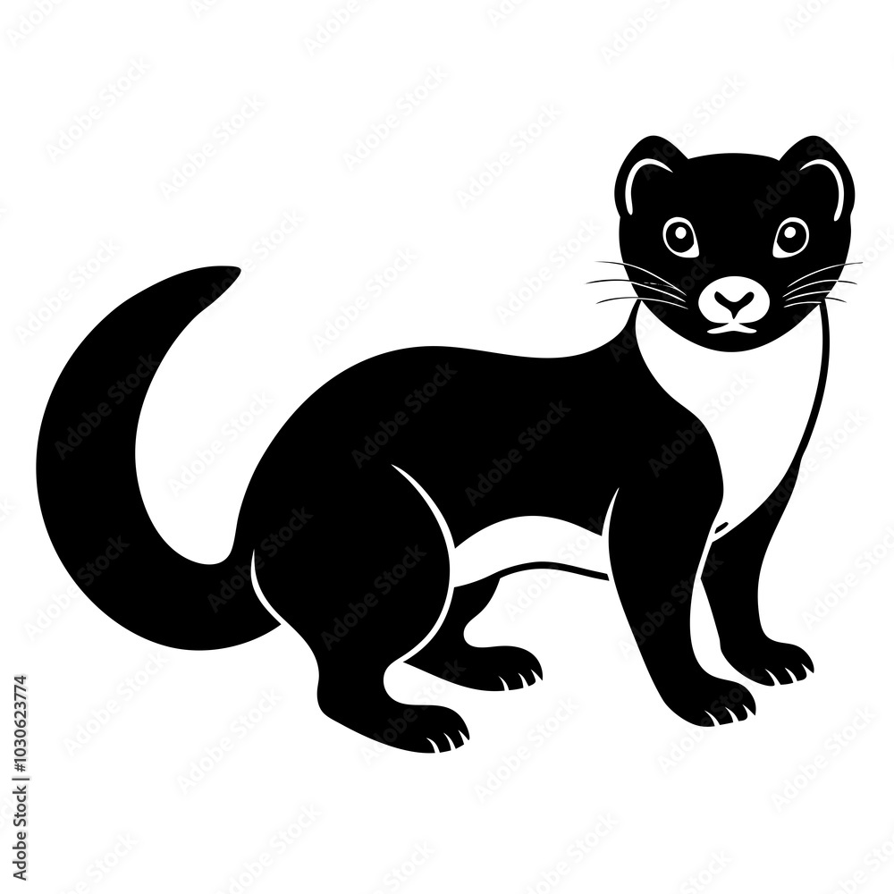 black and white weasel black and white weasel