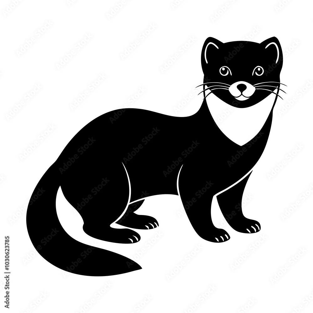 black and white weasel black and white weasel