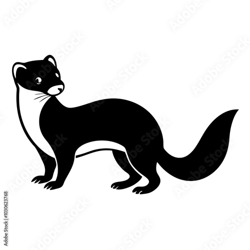 black and white weasel