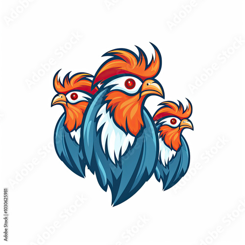 Wallpaper Mural Beautiful Rooster Logo, Farm Animal Design for Your Corporate and Business Graphic Resource or Creative Project, Ai Generative Torontodigital.ca