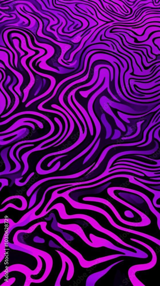 Abstract purple and black wavy background pattern. Abstract purple and black wavy background pattern.