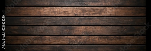 Dark brown wooden planks background with a rustic texture.