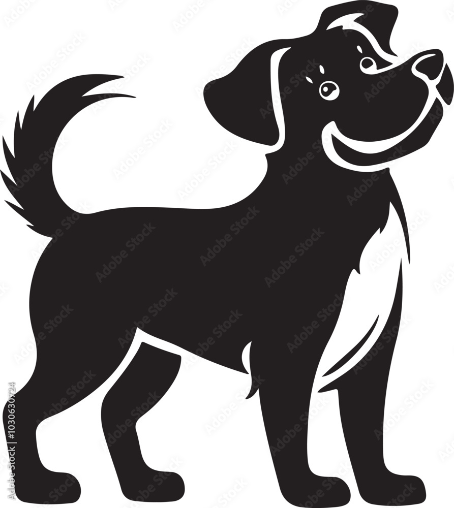Bulldog silhouette illustration vector . Bulldog silhouette illustration vector .