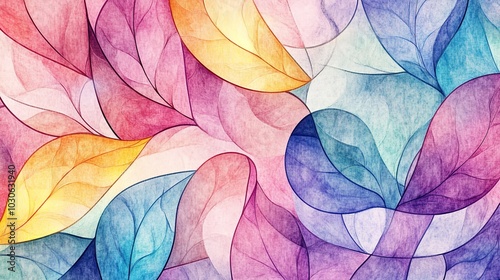 Abstract seamless pattern with watercolor drawing in doodle