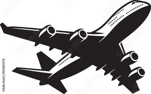 Black Airplane silhouette vector collection. airplane icon bundle