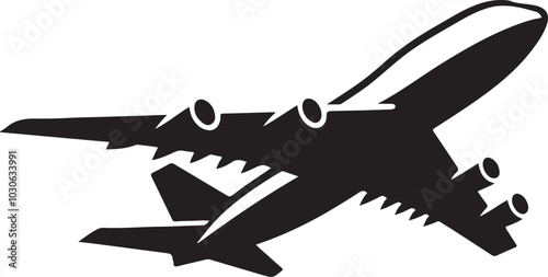 Black Airplane silhouette vector collection. airplane icon bundle
