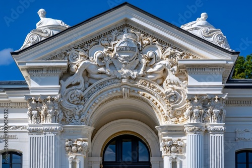 Close-up of the Woodstock Opera House faÃ§ade showing every architectural detail photo