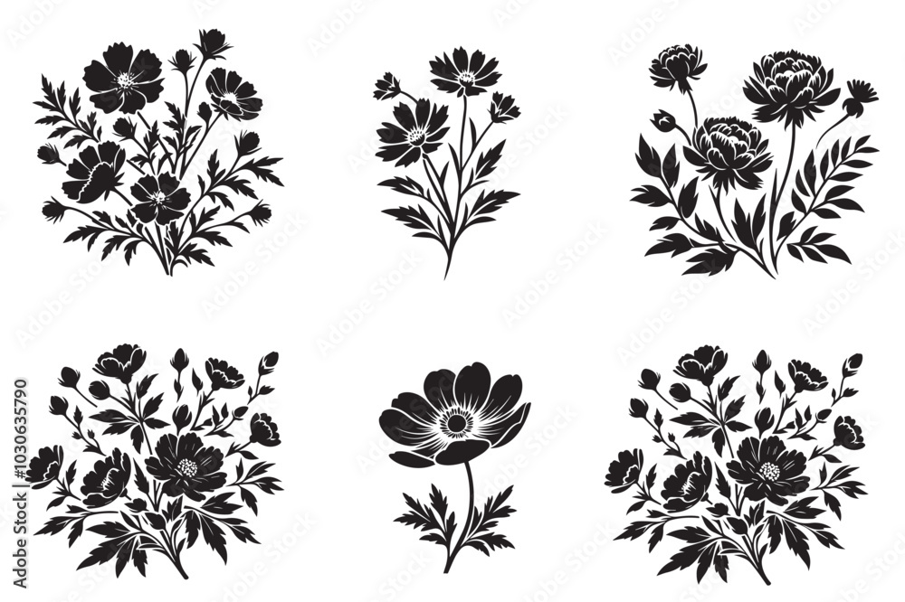 black and white flowers black and white flowers