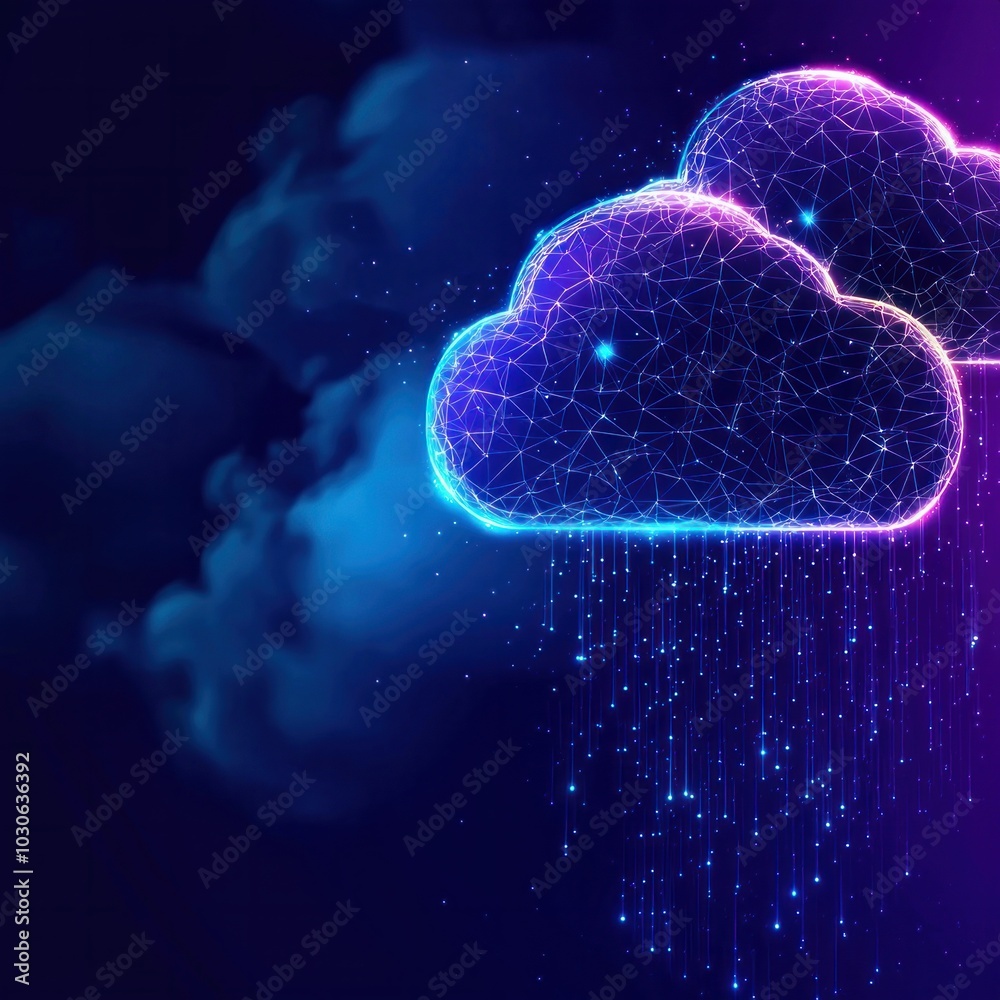 Design a 3D visualization showcasing a futuristic cloud security system with AI-powered machine learning algorithms Design a 3D visualization showcasing a futuristic cloud security system with AI-powered machine learning algorithms
