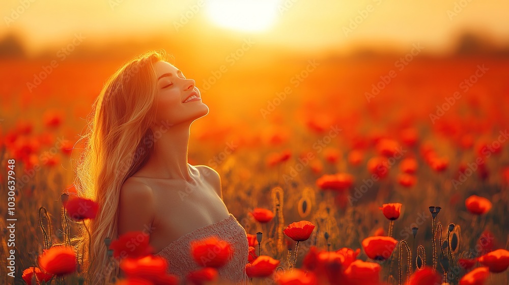 Golden Hour in a Poppy Field Golden Hour in a Poppy Field