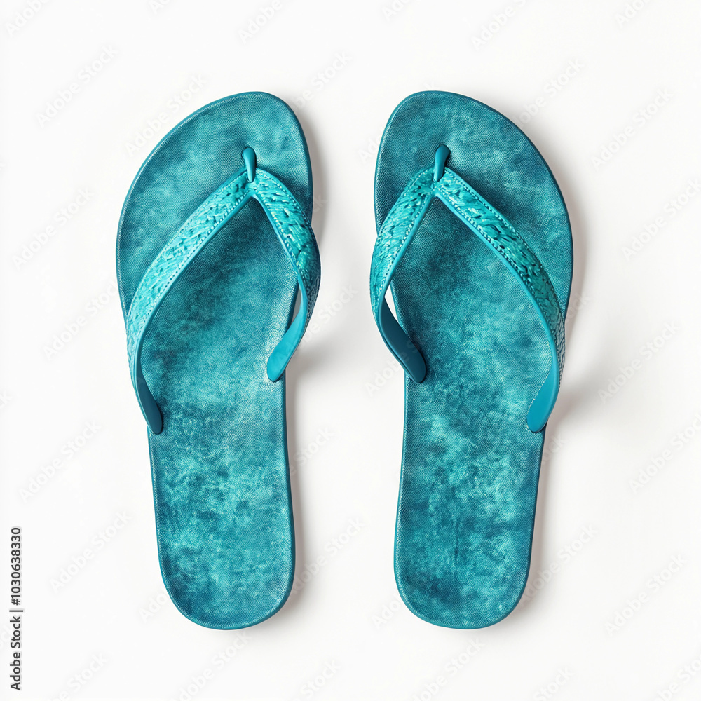 flip isolated on white: Blue, Cyan blue flip-flops isolated on white background, beach wear, casual summer footwear, beach shoes flip isolated on white: Blue, Cyan blue flip-flops isolated on white background, beach wear, casual summer footwear, beach shoes