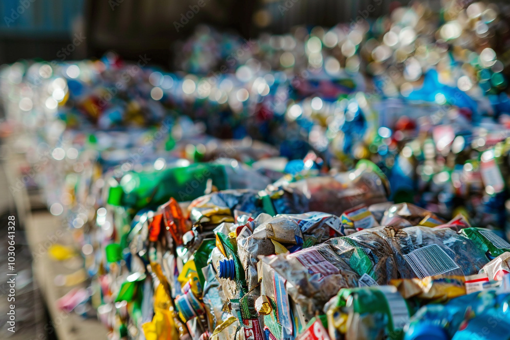 Close-up on a recyclable material being sorted highlighting the importance of recycling in conservation