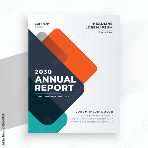 Corporate Book Cover Design Template in A4. Can be adapt to Brochure, Annual Report, Magazine,Poster, Business Presentation, Portfolio, Flyer, Banner, Website.