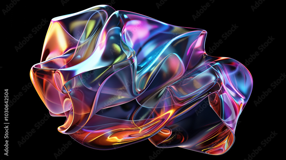 abstract background 3d wallpaper, Glassy 3D waves flowing in an iridescent gradient. abstract background 3d wallpaper, Glassy 3D waves flowing in an iridescent gradient.