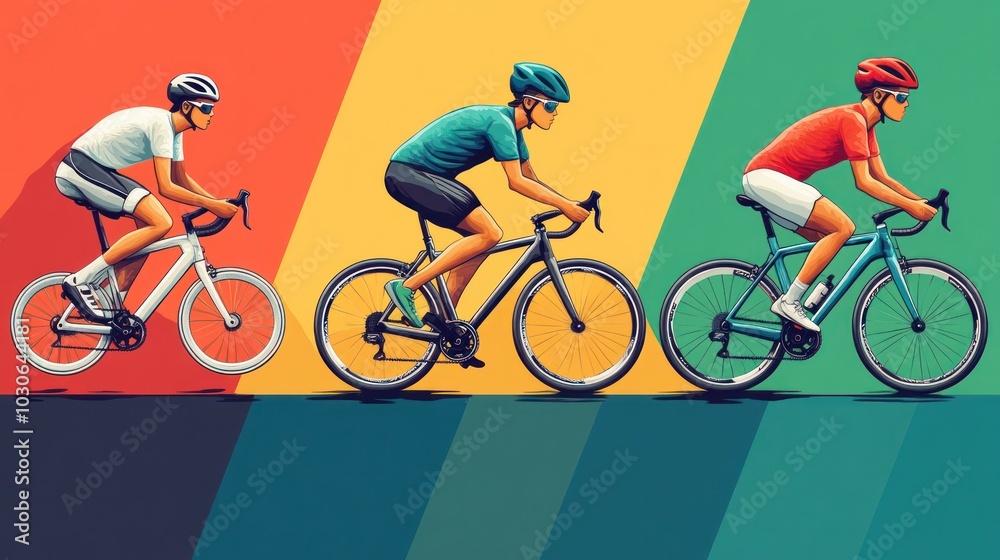 Obraz premium Cyclists in Action