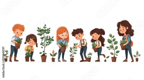 Kids Planting Trees