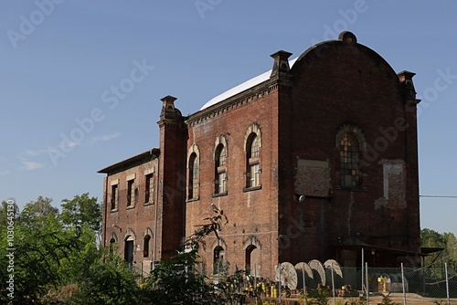 Old industrial buildings on the premises of the closed Kleofas mine in Katowice.