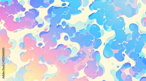 Abstract Swirls of Pastel Hues