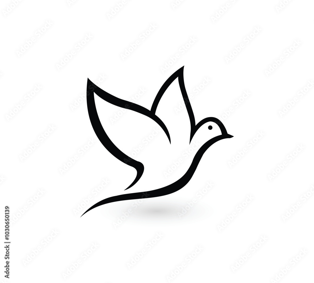 Flying bird logo vector template Flying bird logo vector template