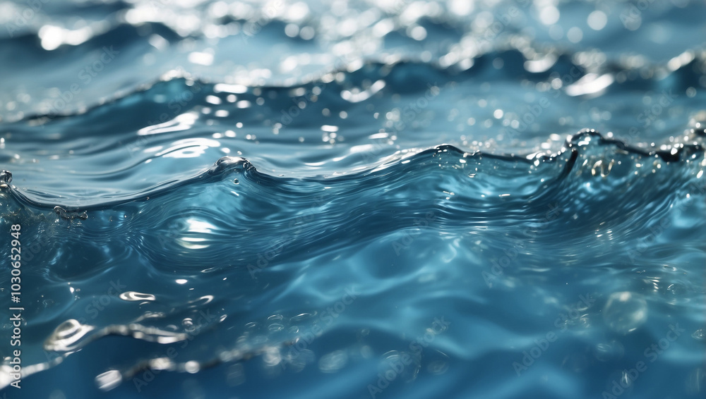 Transparent Blue Water Surface Transparent Blue Water Surface