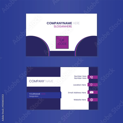 Wonderful buisness card design template with mockup