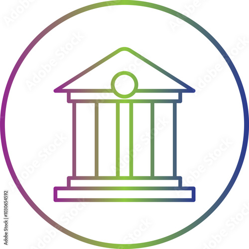 Bank Building icon Design
