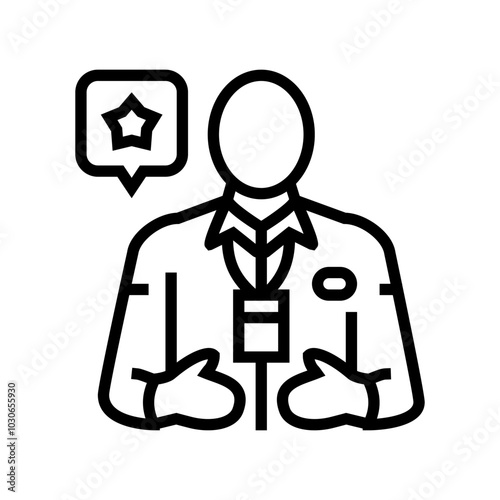 staffing event agency line icon vector. staffing event agency sign. isolated contour symbol black illustration