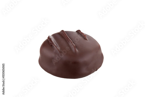 Chocolate candy isolated on white background
