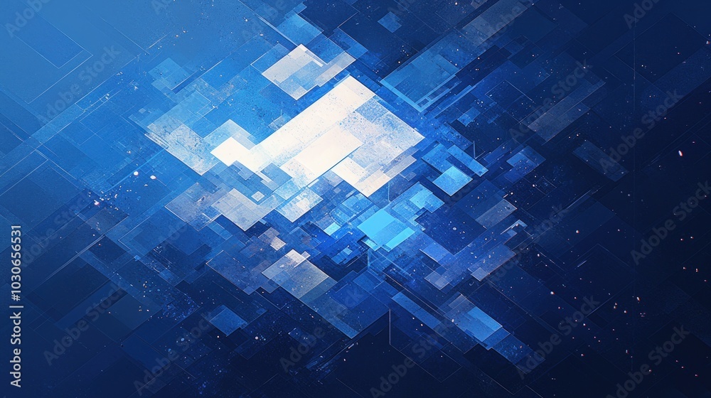 Abstract Blue and White Geometric Design Abstract Blue and White Geometric Design